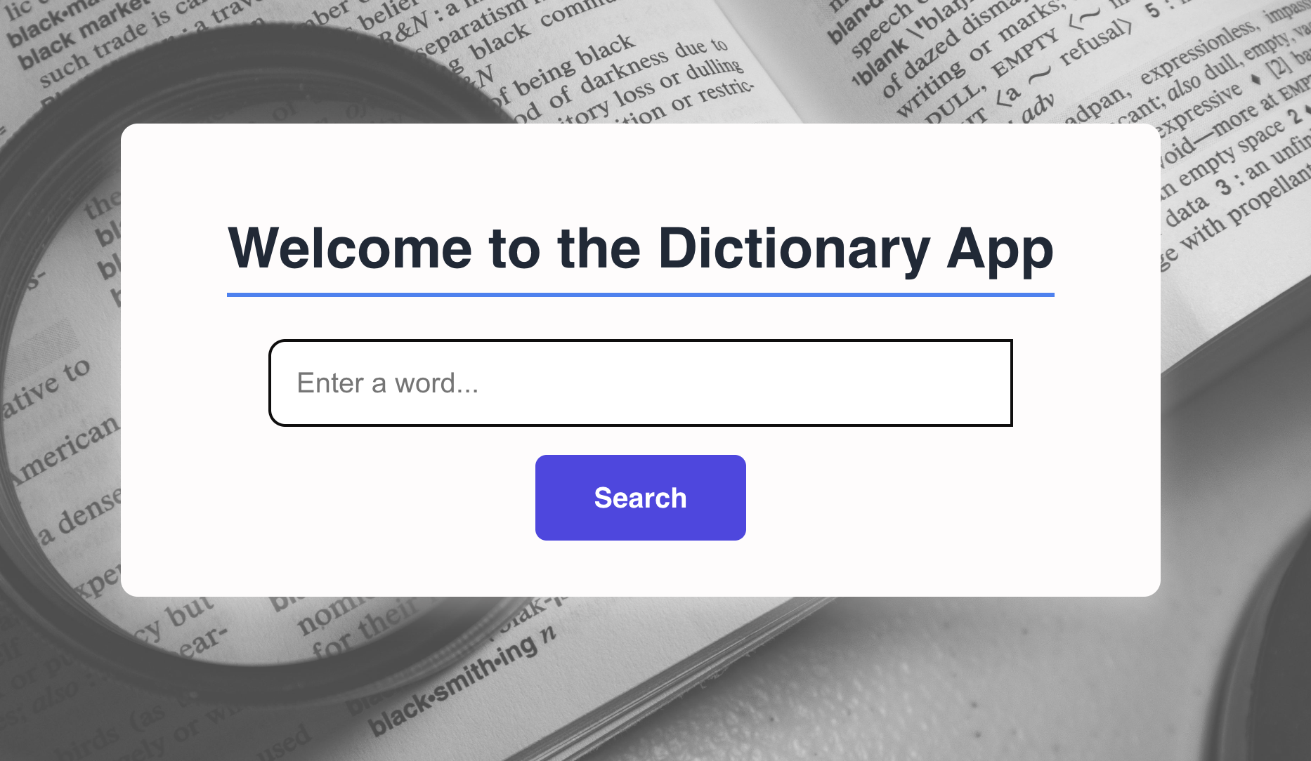 Dictionary App