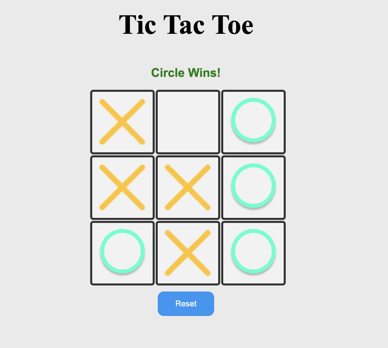 Tic Tac Toe Game